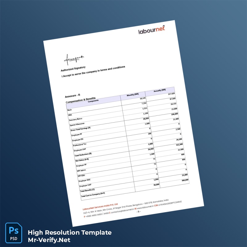 LabourNet%20Services%20India%20Pvt%20Ltd%20Employment%20Verification%20Letter%20Template%20in%20Word%20and%20PDF%20formats-page5 Editable LabourNet Services India Pvt Ltd Employment Verification Letter Template in Word and PDF formats page 5 Preview - Mac Doc