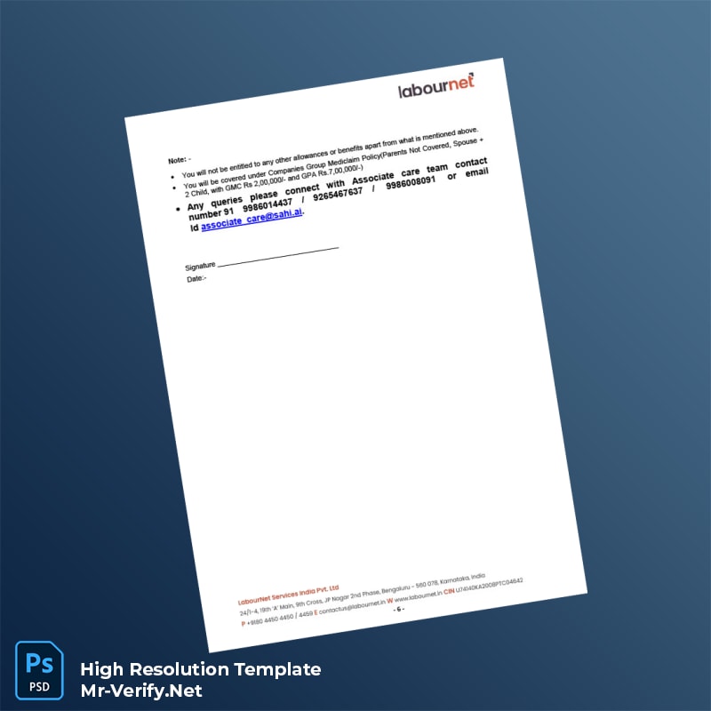 LabourNet%20Services%20India%20Pvt%20Ltd%20Employment%20Verification%20Letter%20Template%20in%20Word%20and%20PDF%20formats-page6 Editable LabourNet Services India Pvt Ltd Employment Verification Letter Template in Word and PDF formats page 6 Preview - Mac Doc