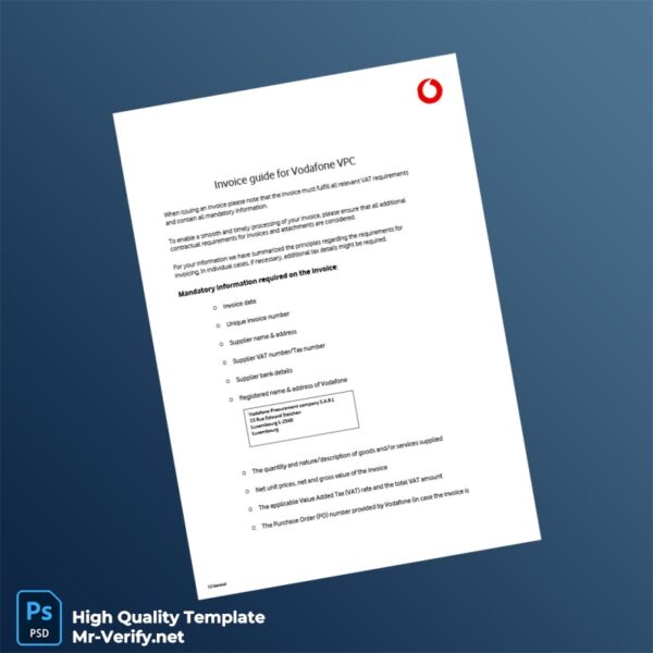 Luxembourg Vodafone Invoice Guide Template in Word and PDF formats Luxembourg Vodafone Invoice Guide Template in Word and PDF formats