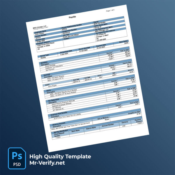 MSG-Chicago-LLC-payslip-word-and-pdf-template-mrverify MSG Chicago LLC payslip word and pdf template