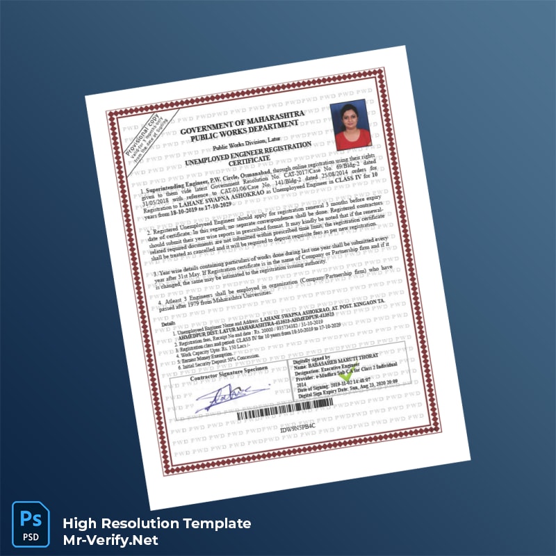 Maharashtra%20Public%20Works%20Department%20Unemployed%20Engineer%20Registration%20Certificate%20Template%20in%20Word%20and%20PDF%20formats Editable Maharashtra Public Works Department Unemployed Engineer Registration Certificate Word and Pdf Template Preview - Mac Doc