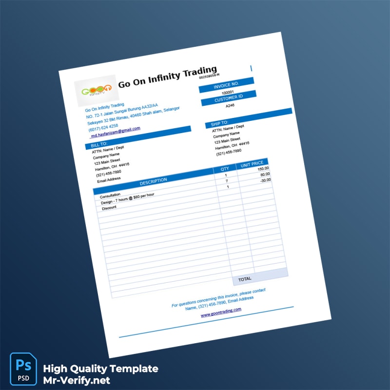 Malaysia Go On Infinity Trading Billing Invoice Template in Word and PDF formats Malaysia Go On Infinity Trading Billing Invoice Template in Word and PDF formats