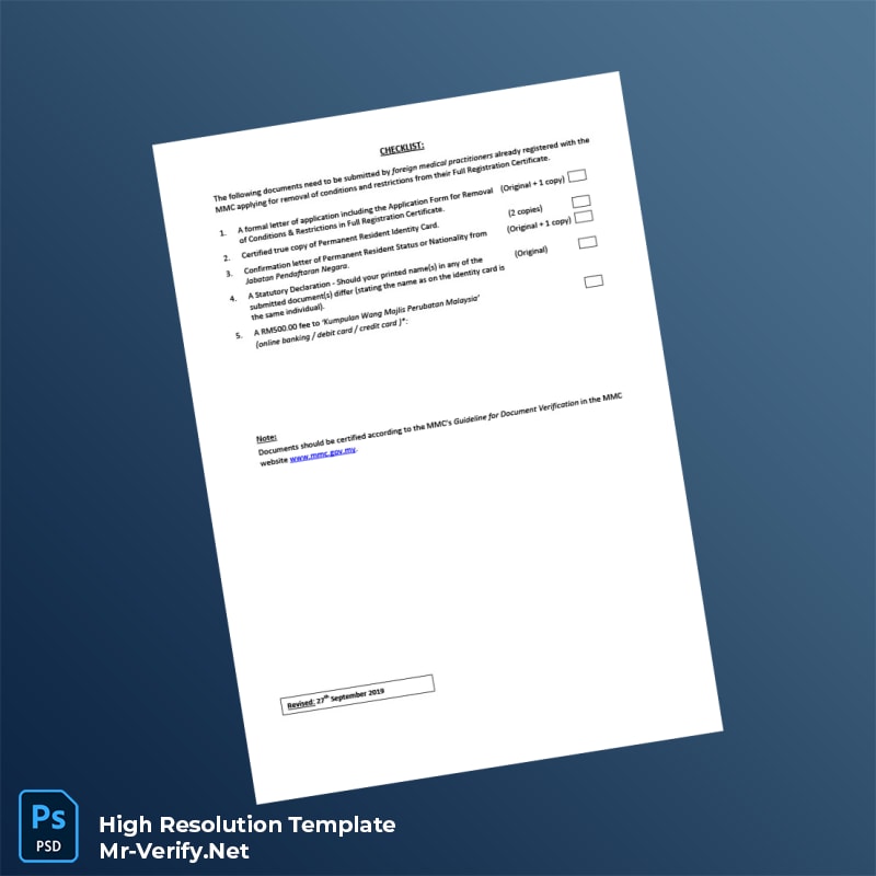 Malaysia%20Malaysian%20Medical%20Council%20Removal%20of%20Conditions%20and%20Restrictions%20Registration%20Certificate%20Template%20in%20Word%20and%20PDF%20form-page2 Editable Malaysia Malaysian Medical Council Removal of Conditions and Restrictions Registration Certificate Template in Word and PDF form page 2 Preview - Mac Doc