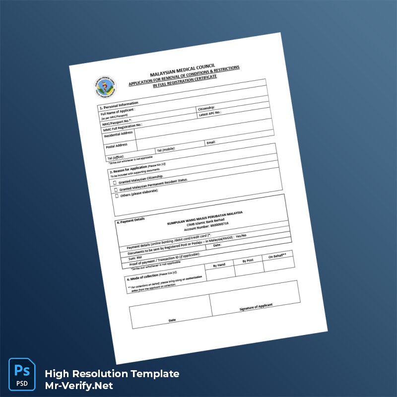 Malaysia%20Malaysian%20Medical%20Council%20Removal%20of%20Conditions%20and%20Restrictions%20Registration%20Certificate%20Template%20in%20Word%20and%20PDF%20form Editable Malaysia Malaysian Medical Council Removal of Conditions and Restrictions Registration Certificate Template in Word and PDF form Preview - Mac Doc