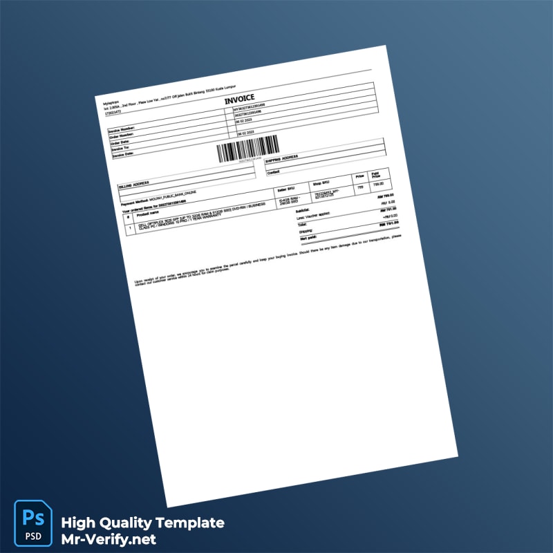 Malaysia Mylaptops Invoice Template in Word and PDF formats Malaysia Mylaptops Invoice Template in Word and PDF formats