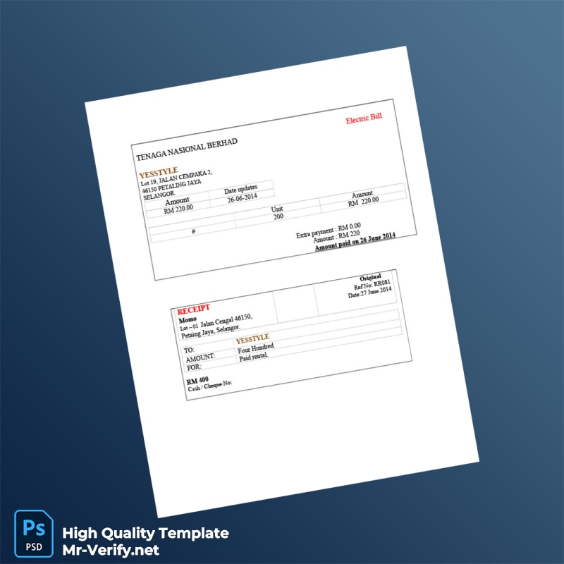 Malaysia Yesstyle Invoice Template in Word and PDF formats page 3 Malaysia Yesstyle Invoice Template in Word and PDF formats page 3
