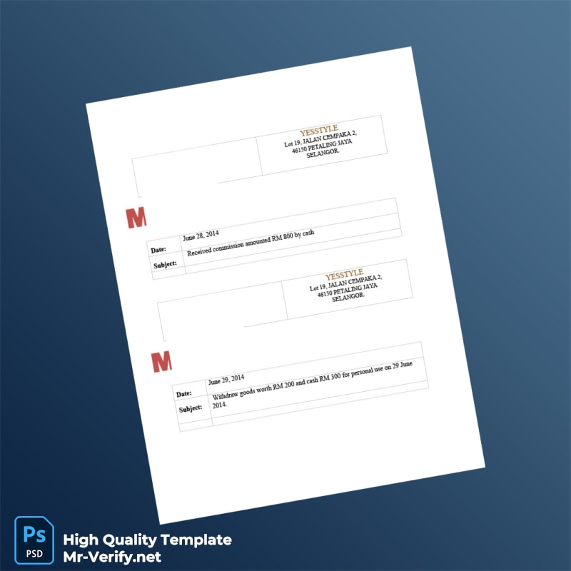 Malaysia Yesstyle Invoice Template in Word and PDF formats page 4 Malaysia Yesstyle Invoice Template in Word and PDF formats page 4