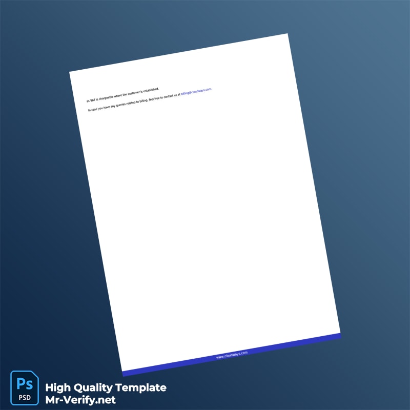 Malta Cloudways Ltd Invoice Template in Word and PDF formats page 2 Malta Cloudways Ltd Invoice Template in Word and PDF formats page 2