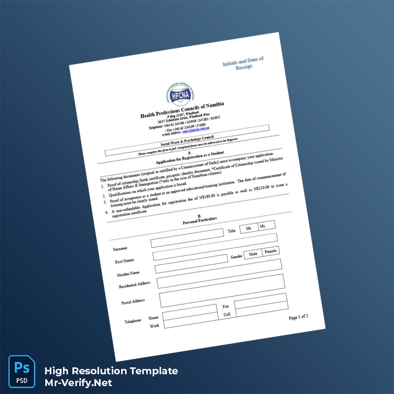 Namibia%20Health%20Professions%20Councils%20Application%20for%20Registration%20as%20a%20Student%20Template%20in%20Word%20and%20PDF%20formats Editable Namibia Health Professions Councils Application for Registration as a Student Word and Pdf Template Preview - Mac Doc