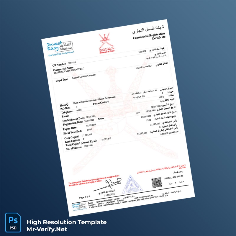 Oman%20Investment%20Authority%20Business%20Registration%20Certificate%20Template%20in%20Word%20and%20PDF%20formats Editable Oman Investment Authority Business Registration Certificate Word and Pdf Template Preview - Mac Doc