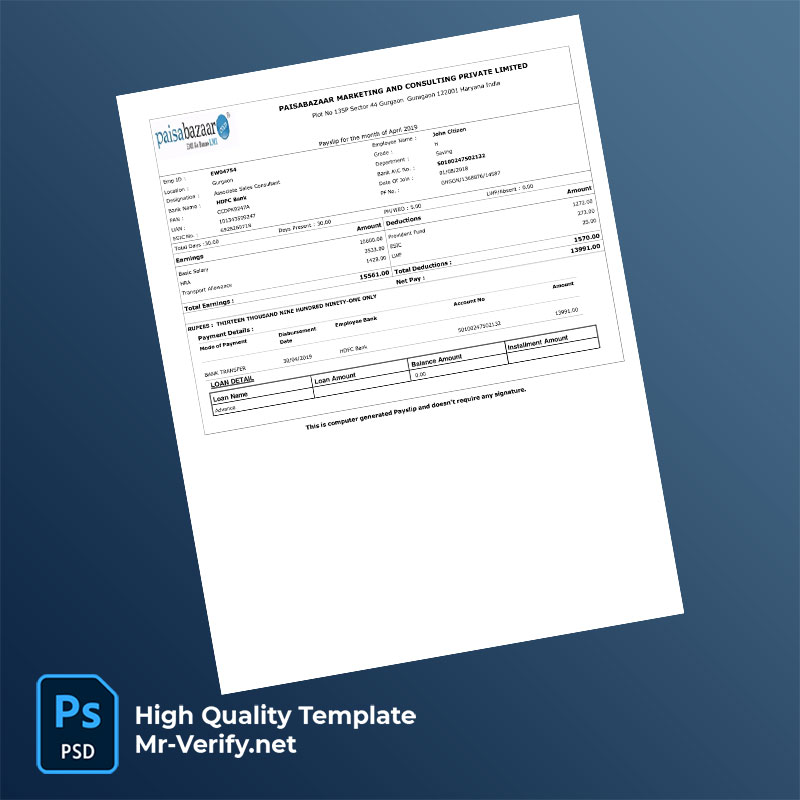 Paisabazaar-Marketing-and-Consulting-Private-Limited-payslip-word-and-pdf-template-mrverify Paisabazaar Marketing and Consulting Private Limited payslip word and pdf template