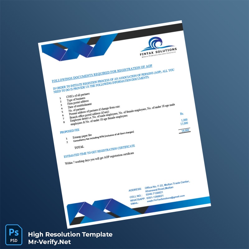 Pakistan%20AOP%20Registration%20Certificate%20Template%20in%20Word%20and%20PDF%20formats Editable Pakistan AOP Registration Certificate Word and Pdf Template Preview - Mac Doc