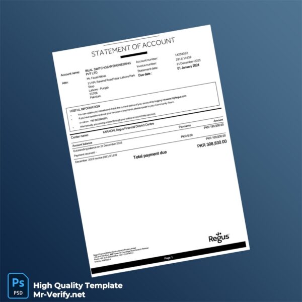 Pakistan Bilal Switchgear Engineering Pvt Ltd Invoice Template in Word and PDF formats Pakistan Bilal Switchgear Engineering Pvt Ltd Invoice Template in Word and PDF formats