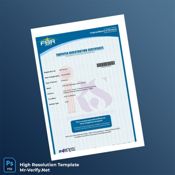 Pakistan%20FBR%20Tax%20Registration%20Certificate%20Template%20in%20Word%20and%20PDF%20formats Editable Pakistan FBR Tax Registration Certificate Word and Pdf Template Preview - Mac Doc