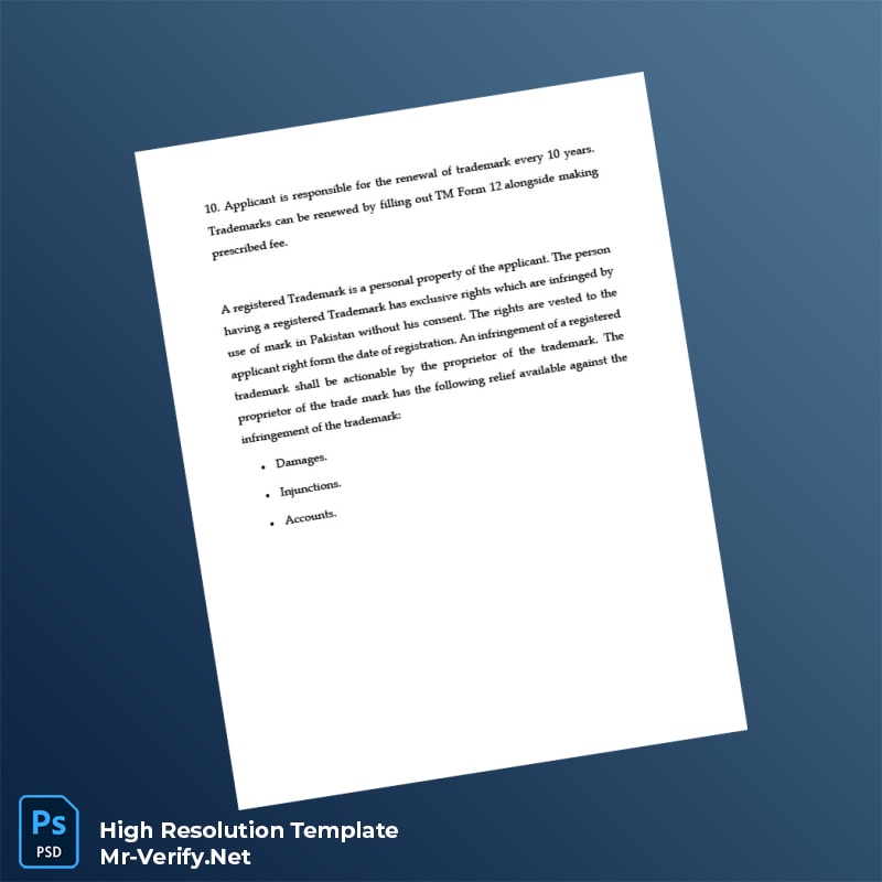 Pakistan%20Intellectual%20Property%20Organization%20Trademark%20Registration%20Certificate%20Template%20in%20Word%20and%20PDF%20formats-page5 Editable Pakistan Intellectual Property Organization Trademark Registration Certificate Template in Word and PDF formats page 5 Preview - Mac Doc