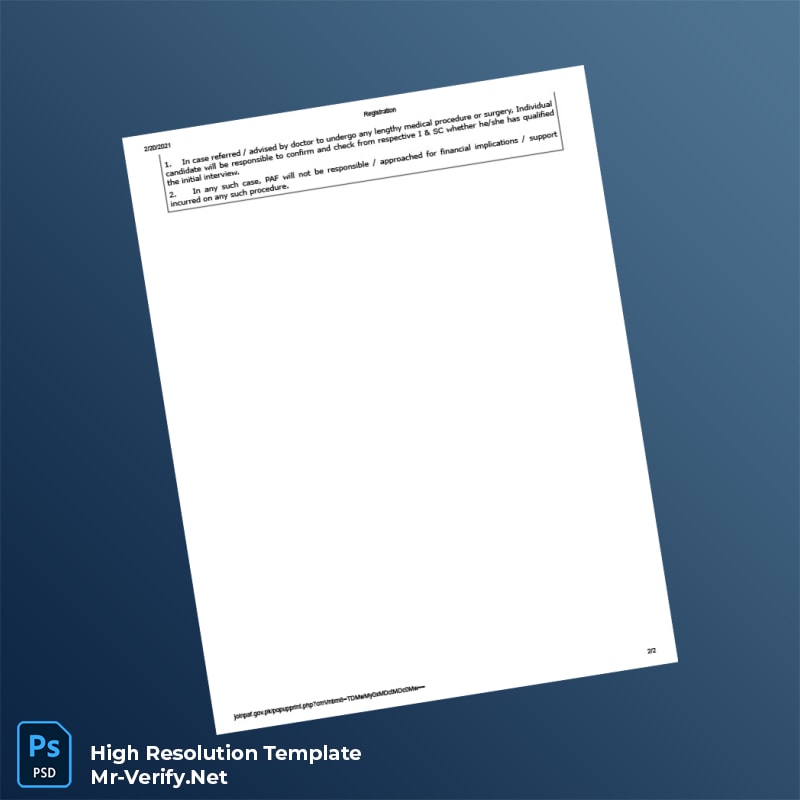 Pakistan%20Pakistan%20Air%20Force%20Registration%20Certificate%20Template%20in%20Word%20and%20PDF%20formats-page2 Editable Pakistan Pakistan Air Force Registration Certificate Template in Word and PDF formats page 2 Preview - Mac Doc