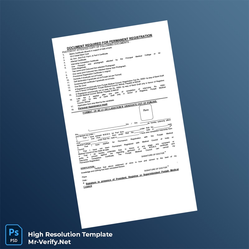 Pakistan%20Punjab%20Medical%20Council%20Application%20Form%20for%20Permanent%20Registration%20Template%20in%20Word%20and%20PDF%20formats-page5 Editable Pakistan Punjab Medical Council Application Form for Permanent Registration Template in Word and PDF formats page 5 Preview - Mac Doc