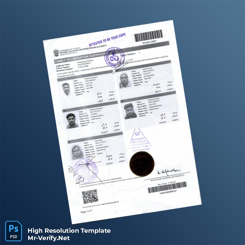 Pakistan%20Registrar%20General%20Family%20Registration%20Certificate%20Template%20in%20Word%20and%20PDF%20formats Editable Pakistan Registrar General Family Registration Certificate Word and Pdf Template Preview - Mac Doc
