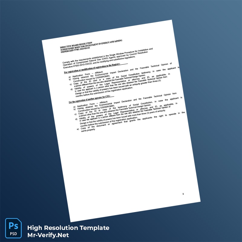 Peru%20OSINERGMIN%20Business%20Registration%20Certificate%20Template%20in%20Word%20and%20PDF%20formats-page8 Editable Peru OSINERGMIN Business Registration Certificate Template in Word and PDF formats page 8 Preview - Mac Doc
