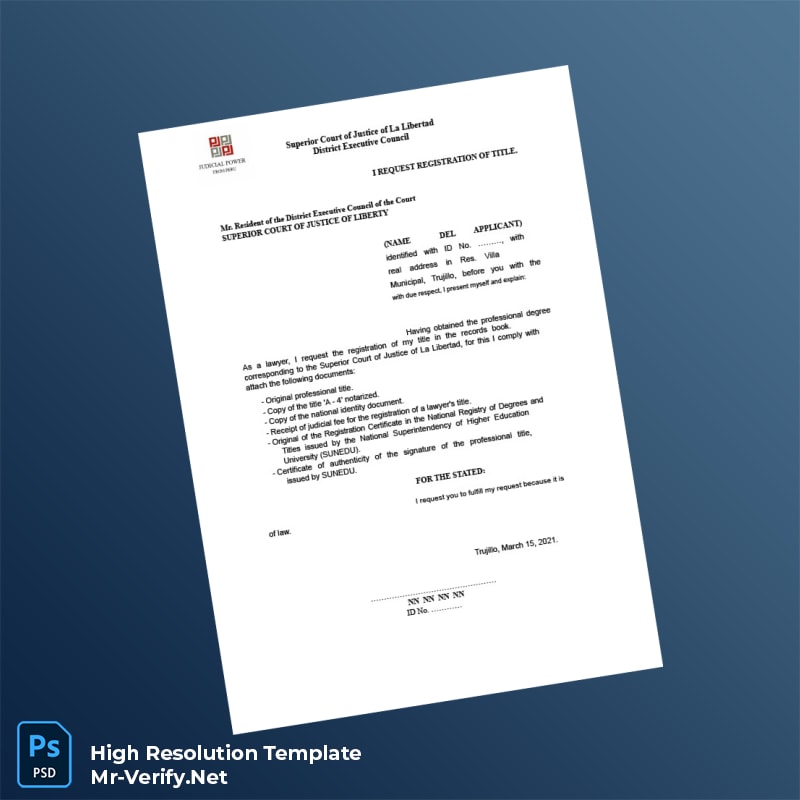 Peru%20Superior%20Court%20of%20Justice%20Title%20Registration%20Certificate%20Template%20in%20Word%20and%20PDF%20formats Editable Peru Superior Court of Justice Title Registration Certificate Word and Pdf Template Preview - Mac Doc