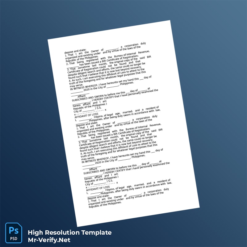 Philippines%20Affidavit%20of%20Loss%20Registration%20Certificate%20Template%20in%20Word%20and%20PDF%20formats-page2 Editable Philippines Affidavit of Loss Registration Certificate Template in Word and PDF formats page 2 Preview - Mac Doc