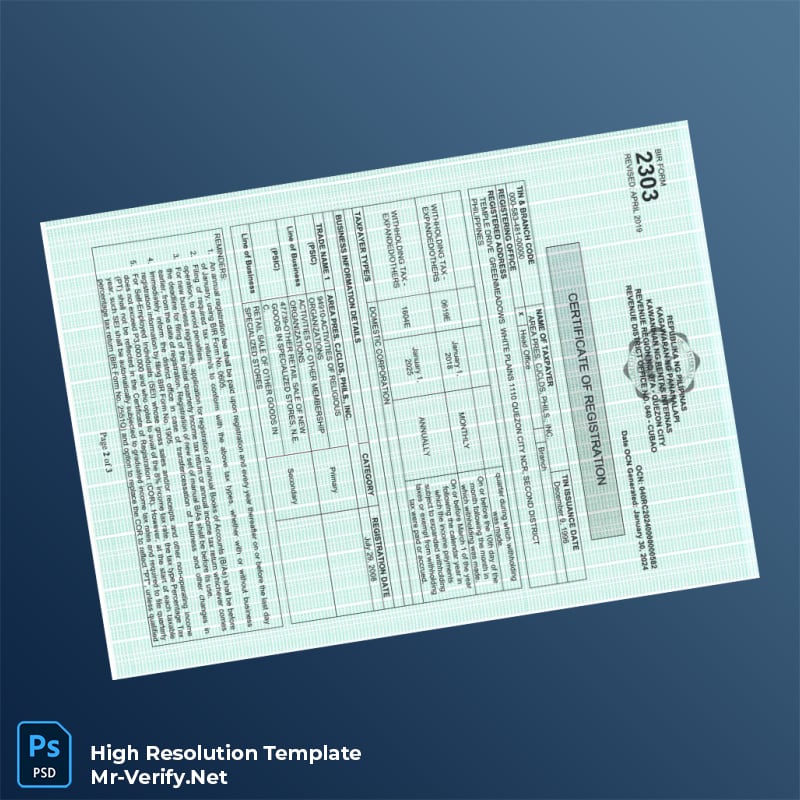 Philippines%20Bureau%20of%20Internal%20Revenue%20Certificate%20of%20Registration%20Template%20in%20Word%20and%20PDF%20formats-page2 Editable Philippines Bureau of Internal Revenue Certificate of Registration Template in Word and PDF formats page 2 Preview - Mac Doc