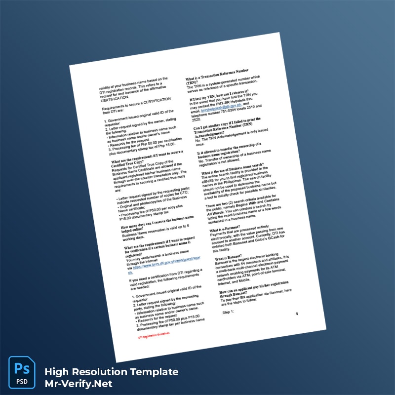 Philippines%20DTI%20Business%20Registration%20Certificate%20Template%20in%20Word%20and%20PDF%20formats-page4 Editable Philippines DTI Business Registration Certificate Template in Word and PDF formats page 4 Preview - Mac Doc