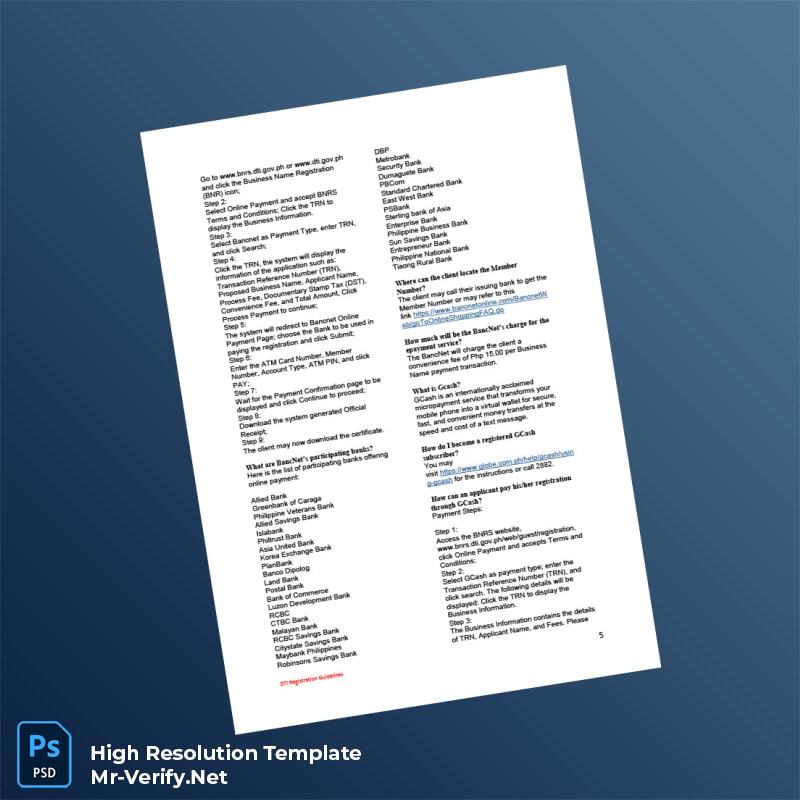 Philippines%20DTI%20Business%20Registration%20Certificate%20Template%20in%20Word%20and%20PDF%20formats-page5 Editable Philippines DTI Business Registration Certificate Template in Word and PDF formats page 5 Preview - Mac Doc