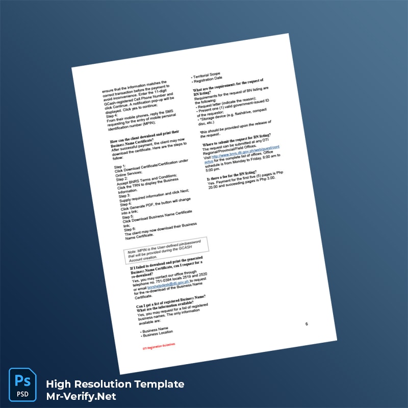 Philippines%20DTI%20Business%20Registration%20Certificate%20Template%20in%20Word%20and%20PDF%20formats-page6 Editable Philippines DTI Business Registration Certificate Template in Word and PDF formats page 6 Preview - Mac Doc