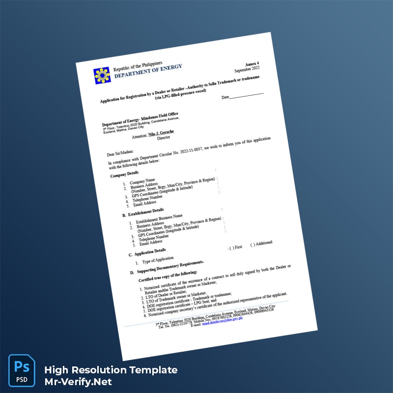 Philippines%20Department%20of%20Energy%20Registration%20Certificate%20Template%20in%20Word%20and%20PDF%20formats Editable Philippines Department of Energy Registration Certificate Word and Pdf Template Preview - Mac Doc