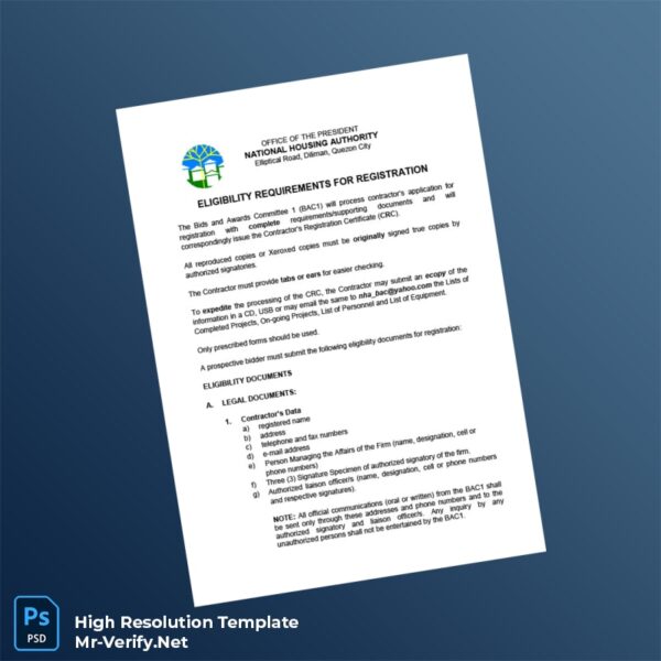 Philippines%20National%20Housing%20Authority%20Contractor%20Registration%20Certificate%20Template%20in%20Word%20and%20PDF%20formats Editable Philippines National Housing Authority Contractor Registration Certificate Word and Pdf Template Preview - Mac Doc