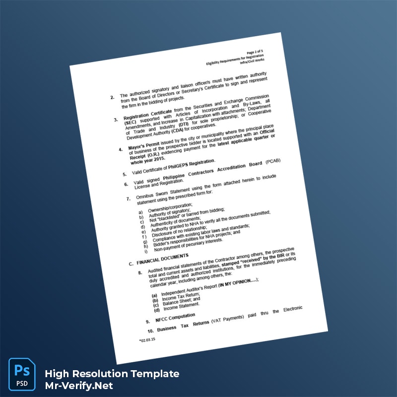 Philippines%20National%20Housing%20Authority%20Contractor%20Registration%20Certificate%20Template%20in%20Word%20and%20PDF%20formats-page2 Editable Philippines National Housing Authority Contractor Registration Certificate Template in Word and PDF formats page 2 Preview - Mac Doc