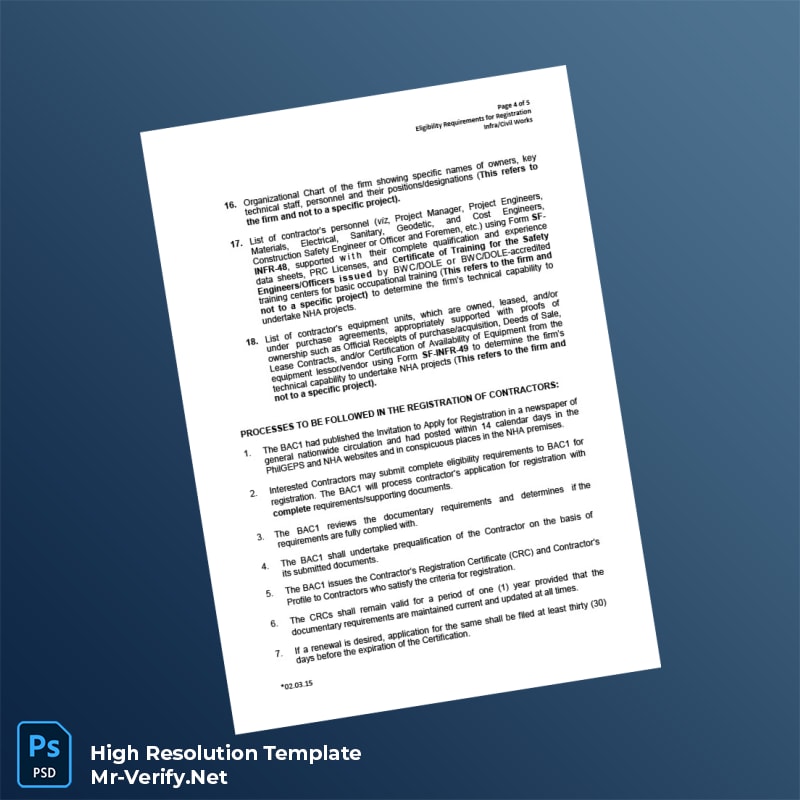 Philippines%20National%20Housing%20Authority%20Contractor%20Registration%20Certificate%20Template%20in%20Word%20and%20PDF%20formats-page4 Editable Philippines National Housing Authority Contractor Registration Certificate Template in Word and PDF formats page 4 Preview - Mac Doc