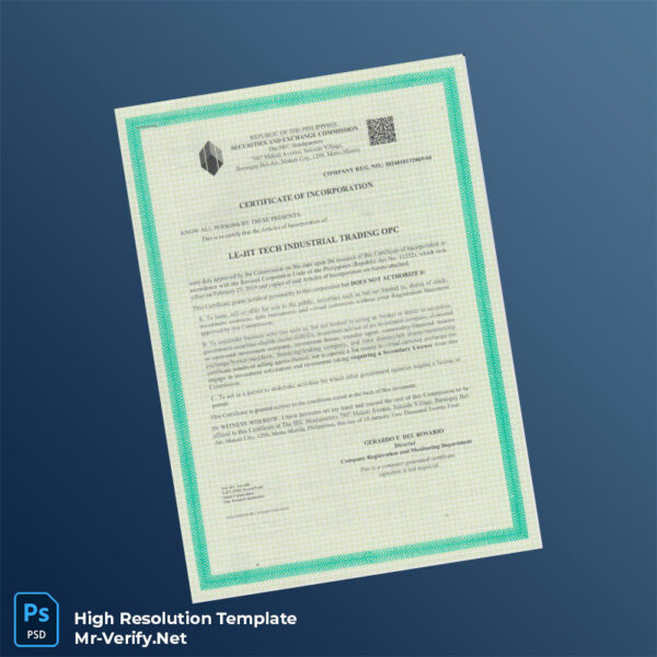 Philippines%20Securities%20and%20Exchange%20Commission%20Certificate%20of%20Incorporation%20Template%20in%20Word%20and%20PDF%20formats Editable Philippines Securities and Exchange Commission Certificate of Incorporation Word and Pdf Template Preview - Mac Doc