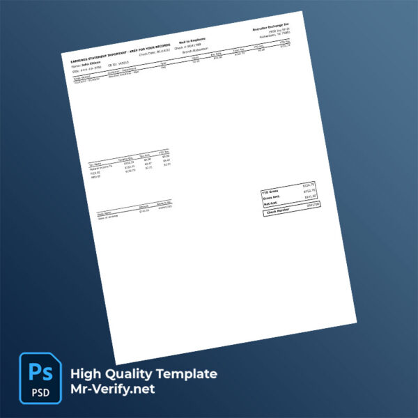 Recruiter-Exchange-Inc-earning-statement-word-and-pdf-template-mrverify Recruiter Exchange Inc earning statement word and pdf template
