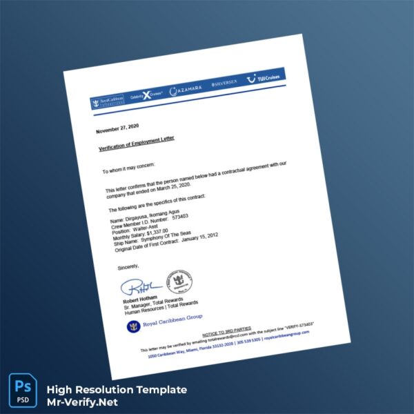 Royal%20Caribbean%20Cruises%20Ltd%20Employment%20Verification%20Letter%20Template%20in%20Word%20and%20PDF%20formats Editable Royal Caribbean Cruises Ltd Employment Verification Letter Word and Pdf Template Preview - Mac Doc