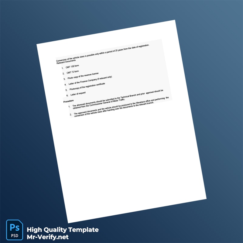 Sri Lanka Ministry of Transport Editable Vehicle Ownership Transfer Registration Template in Word and PDF formats page 6 Sri Lanka Ministry of Transport Editable Vehicle Ownership Transfer Registration Template in Word and PDF formats page 6