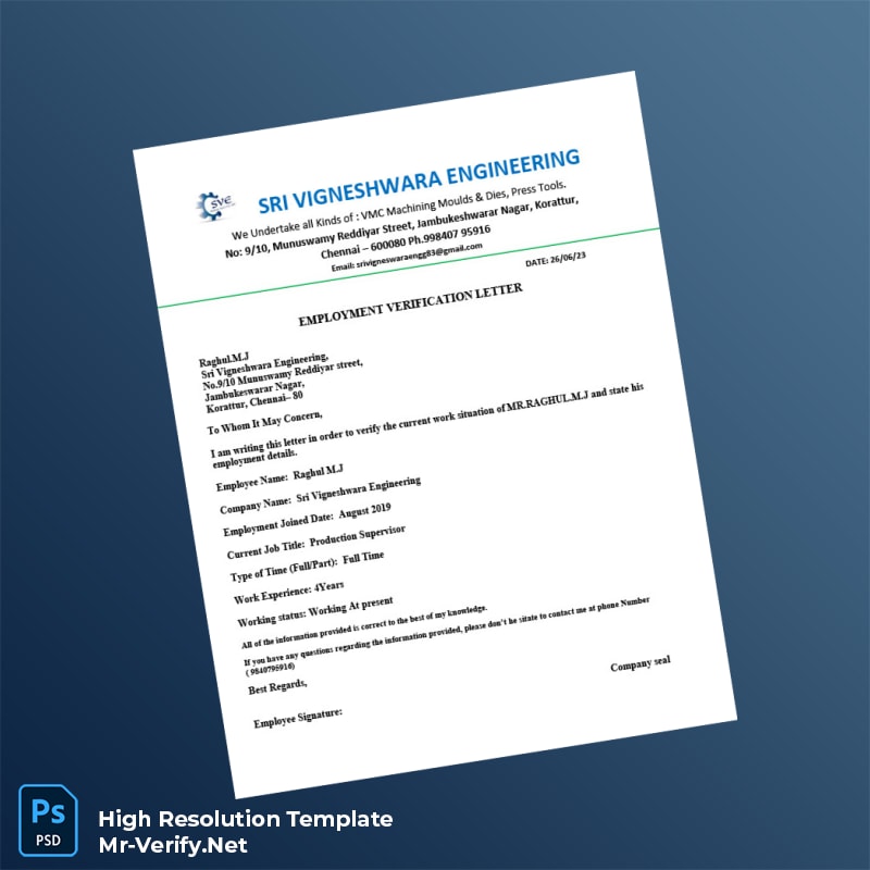 Sri%20Vigneshwara%20Engineering%20Employment%20Verification%20Letter%20Template%20in%20Word%20and%20PDF%20formats Editable Sri Vigneshwara Engineering Employment Verification Letter Word and Pdf Template Preview - Mac Doc
