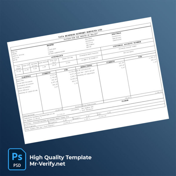 TATA-Business-Support-Services-LTD-payslip-word-and-pdf-template-mrverify TATA Business Support Services LTD payslip word and pdf template