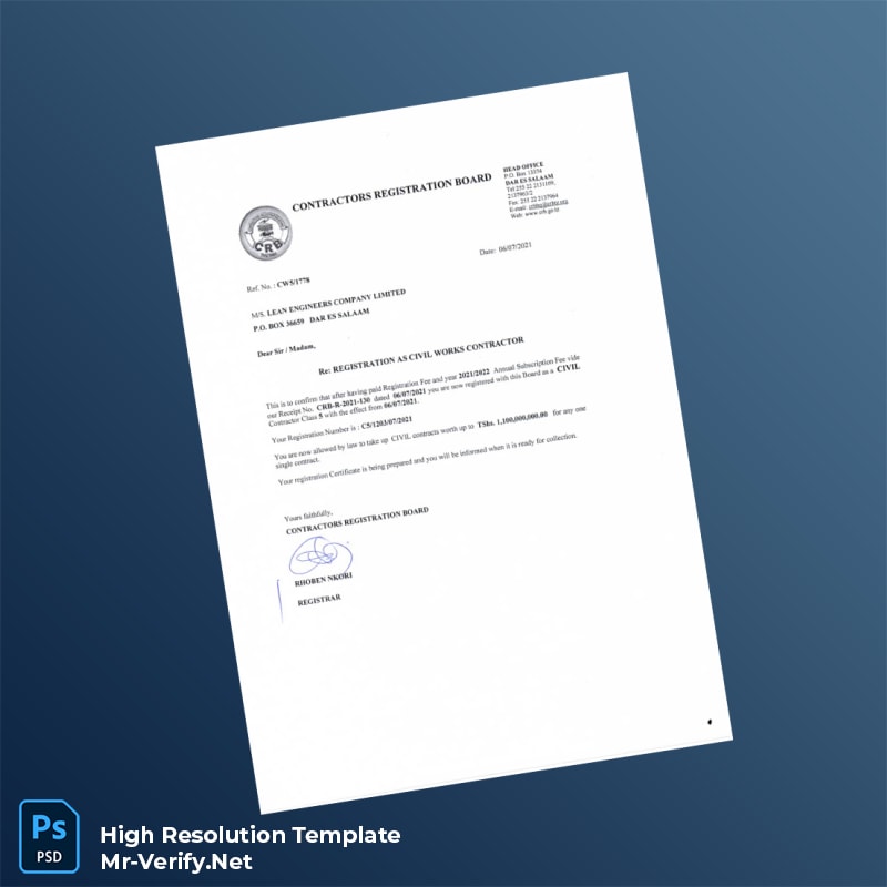 Tanzania%20Contractors%20Registration%20Board%20Business%20Registration%20Certificate%20Template%20in%20Word%20and%20PDF%20formats-page2 Editable Tanzania Contractors Registration Board Business Registration Certificate Template in Word and PDF formats page 2 Preview - Mac Doc