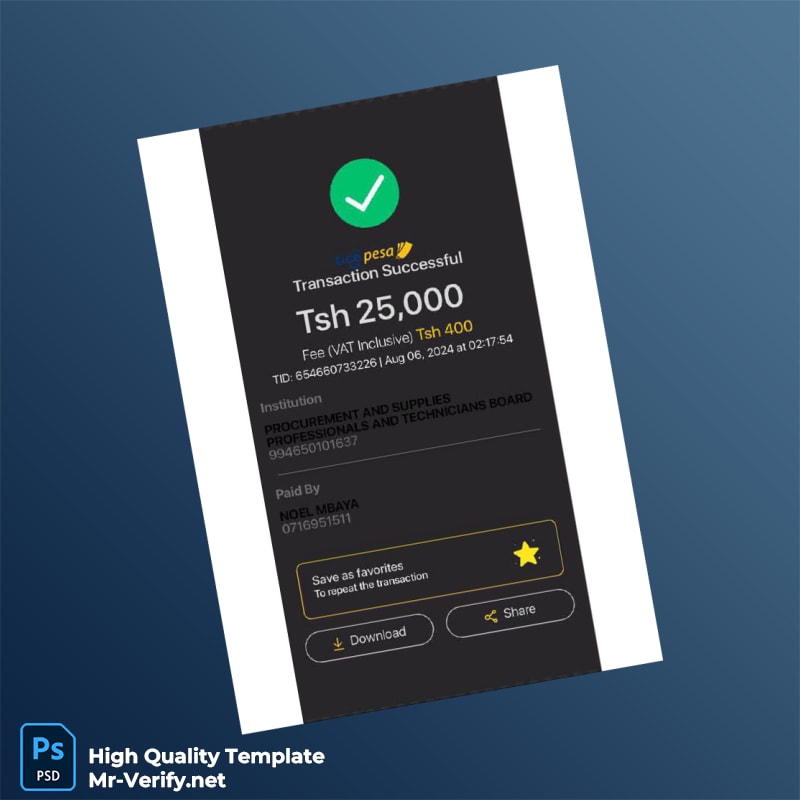 Tanzania NIDA Editable Registration Certificate Form Template in Word and PDF formats page 2 Tanzania NIDA Editable Registration Certificate Form Template in Word and PDF formats page 2