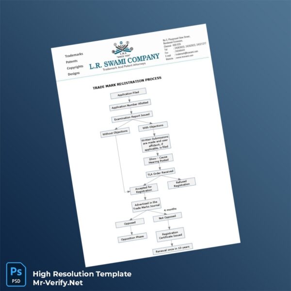 Editable Trademark Registration Certificate Word and Pdf Template Preview - Mac Doc