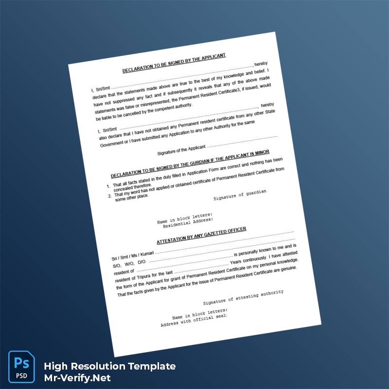 Tripura%20Government%20Permanent%20Resident%20Certificate%20Application%20Form%20Template%20in%20Word%20and%20PDF%20formats-page2 Editable Tripura Government Permanent Resident Certificate Application Form Template in Word and PDF formats page 2 Preview - Mac Doc