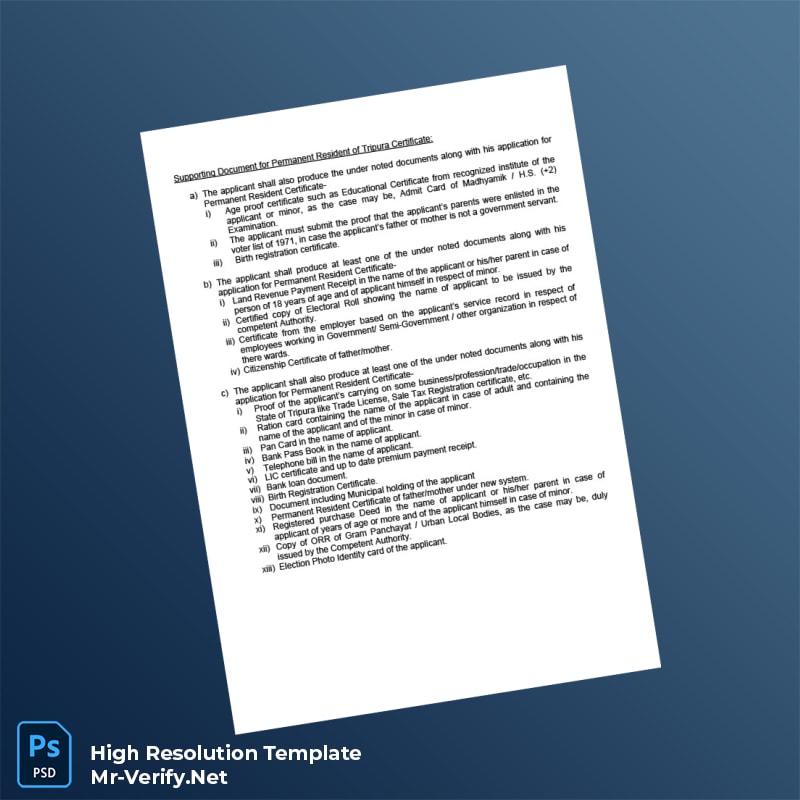 Tripura%20Government%20Permanent%20Resident%20Certificate%20Application%20Form%20Template%20in%20Word%20and%20PDF%20formats-page3 Editable Tripura Government Permanent Resident Certificate Application Form Template in Word and PDF formats page 3 Preview - Mac Doc