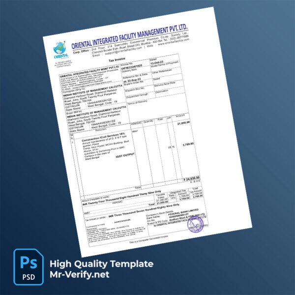 UAE Etisalat Group P.J.S.C. Editable Tax Invoice Template in Word and PDF formats