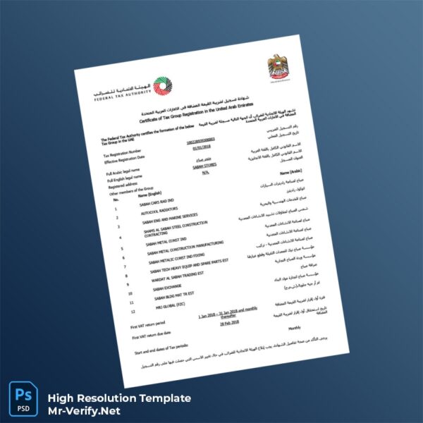 UAE%20Federal%20Tax%20Authority%20Tax%20Registration%20Certificate%20Template%20in%20Word%20and%20PDF%20formats Editable UAE Federal Tax Authority Tax Registration Certificate Word and Pdf Template Preview - Mac Doc