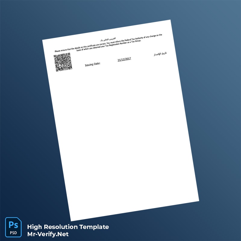 UAE%20Federal%20Tax%20Authority%20Tax%20Registration%20Certificate%20Template%20in%20Word%20and%20PDF%20formats-page2 Editable UAE Federal Tax Authority Tax Registration Certificate Template in Word and PDF formats page 2 Preview - Mac Doc