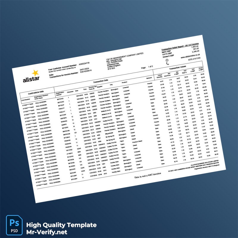 UK Allstar Solutions Limited Invoice Template in Word and PDF formats page 2 UK Allstar Solutions Limited Invoice Template in Word and PDF formats page 2