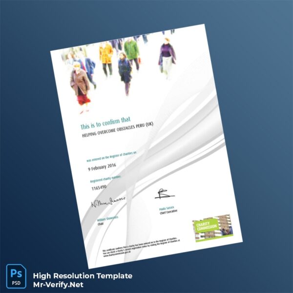 UK%20Charity%20Commission%20Registration%20Certificate%20Template%20in%20Word%20and%20PDF%20formats Editable UK Charity Commission Registration Certificate Word and Pdf Template Preview