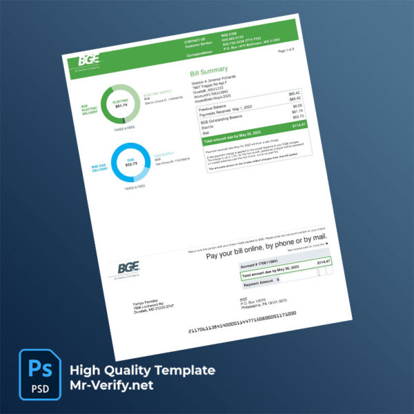 USA-Baltimore-Gas-and-Electric-Editable-Utility-Bill-Template-in-Word-and-PDF-formats-mrverify USA Baltimore Gas and Electric Editable Utility Bill Template in Word and PDF formats